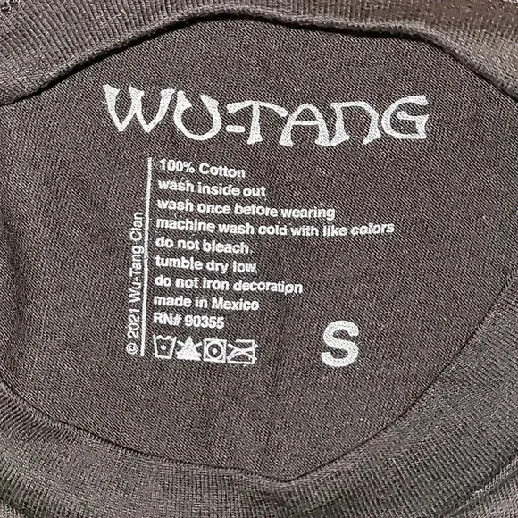NWT WU-TANG men's small black shirt with original W symbol LOT A6 - Picture 3 of 3